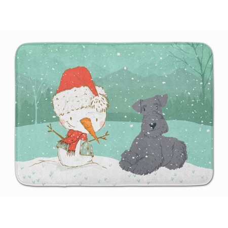 Carolines Treasures Lakeland Terrier Snowman Christmas Machine Washable Memory Foam Mat CK2077RUG